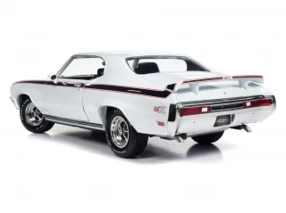 Buick Hardtop GSX (MCACN) 1970 Apollo White with Black GSX Stripes   Auto World 1:18