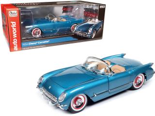 Chevrolet Corvette Convertible 1954  Pennant Blue Auto World 1:18