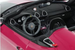 PORSCHE 718 SPYDER RS WP PINK 2023 GT Spirit 1:18 Resinemodell (Türen, Motorhaube... nicht zu öffnen!)