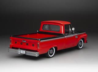 Ford F-100 1965 Custom Cab Pickup – Rangoon Red / Black SunStar Metallmodell 1:18