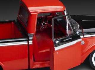 Ford F-100 1965 Custom Cab Pickup – Rangoon Red / Black SunStar Metallmodell 1:18