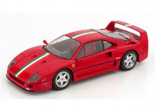 Ferrari F40 Italia Design rot/weiß/grün KK-Scale 1:18 Metallmodell (Türen, Motorhaube... nicht zu öffnen!)