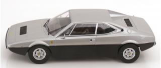 Ferrari 308 GT4 1974  silber/mattschwarz KK-Scale 1:18 Metallmodell (Türen, Motorhaube... nicht zu öffnen!)