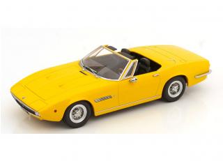 Maserati Ghibli Spyder 1970 gelb mit Speichenfelgen KK-Scale 1:18 Metallmodell (Türen, Motorhaube... nicht zu öffnen!)