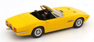 Maserati Ghibli Spyder 1970 gelb mit Speichenfelgen KK-Scale 1:18 Metallmodell (Türen, Motorhaube... nicht zu öffnen!)