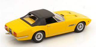 Maserati Ghibli Spyder 1970 gelb mit Speichenfelgen KK-Scale 1:18 Metallmodell (Türen, Motorhaube... nicht zu öffnen!)