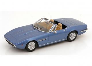 Maserati Ghibli Spyder 1970 hellblau-metallic mit Alufelgen KK-Scale 1:18 Metallmodell (Türen, Motorhaube... nicht zu öffnen!)