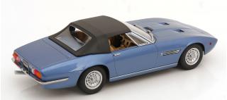 Maserati Ghibli Spyder 1970 hellblau-metallic mit Alufelgen KK-Scale 1:18 Metallmodell (Türen, Motorhaube... nicht zu öffnen!)