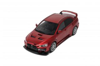 MITSUBISHI LANCET EVO X FQ 400 RED (Orient Red) 2012 OttO mobile 1:18 Resinemodell (Türen, Motorhaube... nicht zu öffnen!)