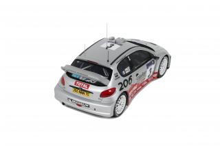 Peugeot 206 WRC Tour de Corse 2002 G.PANIZZI / H.PANIZZI OttO mobile 1:18 Resinemodell (Türen, Motorhaube... nicht zu öffnen!)