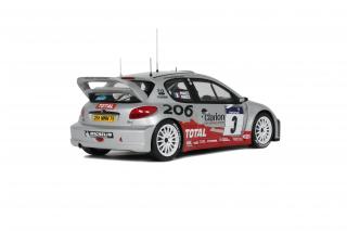 Peugeot 206 WRC Tour de Corse 2002 G.PANIZZI / H.PANIZZI OttO mobile 1:18 Resinemodell (Türen, Motorhaube... nicht zu öffnen!)