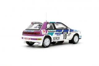 Mazda 323 GTX Gr.A 1000 Lakes Rally 1991 T. MÄKINEN OttO mobile 1:18 Resinemodell (Türen, Motorhaube... nicht zu öffnen!)