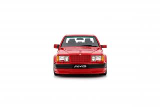 MERCEDES-BENZ 300 E 6.0 AMG RED ( Signal Red 568) 1987 OttO mobile 1:18 Resinemodell (Türen, Motorhaube... nicht zu öffnen!)