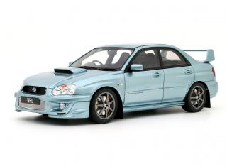 Subaru Impreza WRX Sti WR1 P.Solberg Edition Ice Blue Metallic 2003 OttO mobile 1:18 Resinemodell (Türen, Motorhaube... nicht zu öffnen!)