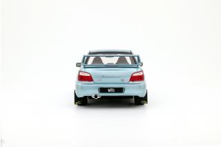 Subaru Impreza WRX Sti WR1 P.Solberg Edition Ice Blue Metallic 2003 OttO mobile 1:18 Resinemodell (Türen, Motorhaube... nicht zu öffnen!)