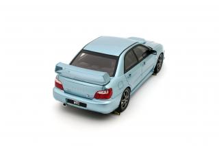 Subaru Impreza WRX Sti WR1 P.Solberg Edition Ice Blue Metallic 2003 OttO mobile 1:18 Resinemodell (Türen, Motorhaube... nicht zu öffnen!)