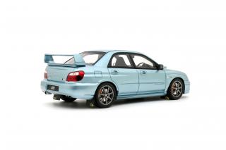 Subaru Impreza WRX Sti WR1 P.Solberg Edition Ice Blue Metallic 2003 OttO mobile 1:18 Resinemodell (Türen, Motorhaube... nicht zu öffnen!)