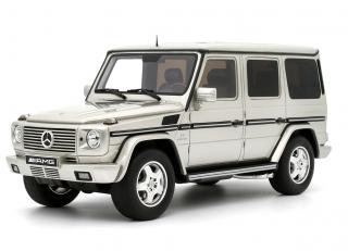 Mercedes-Benz G-Class 55 AMG Iridium Silver 2003 OttO mobile 1:18 Resinemodell (Türen, Motorhaube... nicht zu öffnen!)