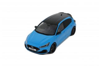 Ford Focus ST Edition Azure Blue 2024 OttO mobile 1:18 Resinemodell (Türen, Motorhaube... nicht zu öffnen!)