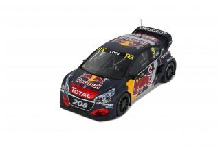 PEUGEOT 208 WRX S.LOEB BELGIUM GP 2018 OttO mobile 1:18 Resinemodell (Türen, Motorhaube... nicht zu öffnen!)