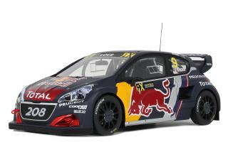 PEUGEOT 208 WRX S.LOEB BELGIUM GP 2018 OttO mobile 1:18 Resinemodell (Türen, Motorhaube... nicht zu öffnen!)