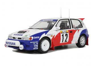 NISSAN SUNNY GTI-R WHITE TOMMI MAKINEN RALLYE WRC MONTE CARLO 1992 OttO mobile 1:18 Resinemodell (Türen, Motorhaube... nicht zu öffnen!)