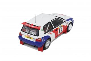 NISSAN SUNNY GTI-R WHITE TOMMI MAKINEN RALLYE WRC MONTE CARLO 1992 OttO mobile 1:18 Resinemodell (Türen, Motorhaube... nicht zu öffnen!)