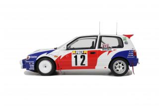 NISSAN SUNNY GTI-R WHITE TOMMI MAKINEN RALLYE WRC MONTE CARLO 1992 OttO mobile 1:18 Resinemodell (Türen, Motorhaube... nicht zu öffnen!)