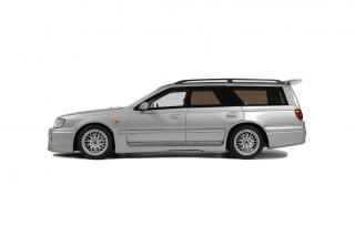 NISSAN STAGEA AUTECH VERSION 260RS SONIC SILVER KR4 1997 OttO mobile 1:18 Resinemodell (Türen, Motorhaube... nicht zu öffnen!)