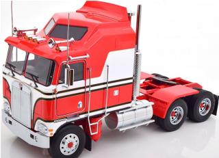 Kenworth K100 Aerodyne 1976 rot/weiß/schwarz 1:18 Road Kings 1:18 funktionstüchtige Lenkung + zu öffenden Türen