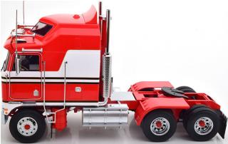 Kenworth K100 Aerodyne 1976 rot/weiß/schwarz 1:18 Road Kings 1:18 funktionstüchtige Lenkung + zu öffenden Türen