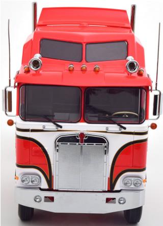 Kenworth K100 Aerodyne 1976 rot/weiß/schwarz 1:18 Road Kings 1:18 funktionstüchtige Lenkung + zu öffenden Türen