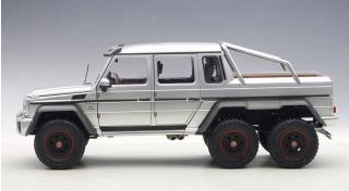 MERCEDES BENZ G63 AMG 6x6 (SILVER) 2013 (COMPOSITE MODEL/FULL OPENINGS) AUTOART 1:18