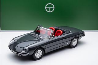 Alfa Romeo 1600 Duetto Spider 1966 - grigio graphite AR705 Touring Modelcars 1:18 Metallmodell 2 Türen, Motorhaube und Kofferraum zu öffnen!