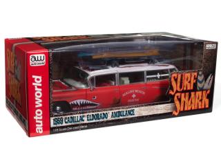 CADILLAC ELDORADO AMBULANCE 1959 SURF SHARK  Auto World 1:18