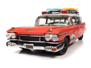 CADILLAC ELDORADO AMBULANCE 1959 SURF SHARK  Auto World 1:18