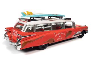 CADILLAC ELDORADO AMBULANCE 1959 SURF SHARK  Auto World 1:18