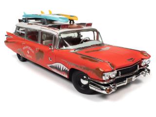 CADILLAC ELDORADO AMBULANCE 1959 SURF SHARK  Auto World 1:18