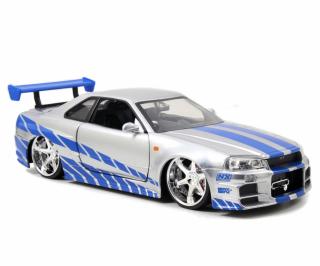 Fast & Furious Brian´s 2002 Nissan Skyline  GT-R silber/blau Jada 1:24