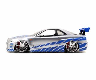 Fast & Furious Brian´s 2002 Nissan Skyline  GT-R silber/blau Jada 1:24