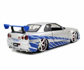 Fast & Furious Brian´s 2002 Nissan Skyline  GT-R silber/blau Jada 1:24