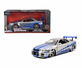 Fast & Furious Brian´s 2002 Nissan Skyline  GT-R silber/blau Jada 1:24