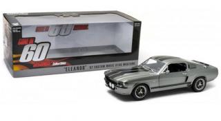 Ford Mustang GT500E 1967 \"Eleanor\" Gone in 60 seconds tungsten grey with black stripes Greenlight 1:18