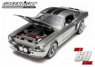 Ford Mustang GT500E 1967 \"Eleanor\" Gone in 60 seconds tungsten grey with black stripes Greenlight 1:18