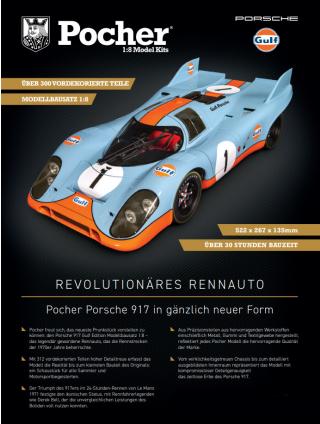 Porsche 917K #1 GULF 2nd 1000 Km MONZA 1971 Jo Siffert/Derek Bell  Metallbausatz 1:8 Pocher