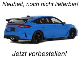 HONDA CIVIC TYPE R RACING/BOOST BLUE PEARL 2022 OttO mobile 1:18 Resinemodell (Türen, Motorhaube... nicht zu öffnen!)