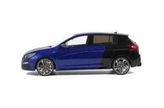 PEUGEOT 308 GTI BLUE 2018 OttOmobile 1:18 Resinemodell (Türen, Motorhaube... nicht zu öffnen!)