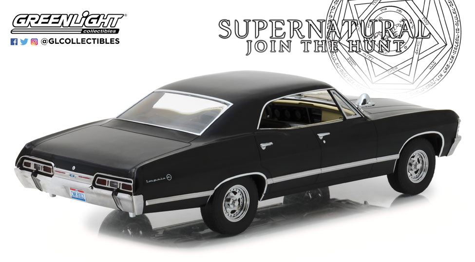 Chevrolet Impala Sport Sedan 1967 Supernatural Tv Series Mit 2 Figuren Greenlight 1 18