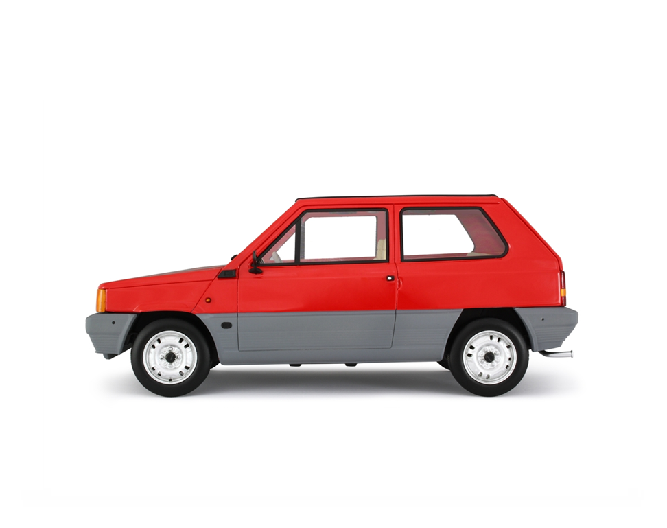 Fiat Panda 45 1980 beige die tolle Kiste diecast modelcar + showcase Salvat  1:24