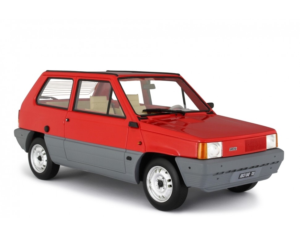 Voiture miniature FIAT PANDA 45 1980 - ROSSO SIAM Laudoracing 1:18  Resinemodell (Türen, Motorhaube nicht zu öffnen!) sur